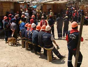 Grupo de mineros artesanales de Sta. Filomena
